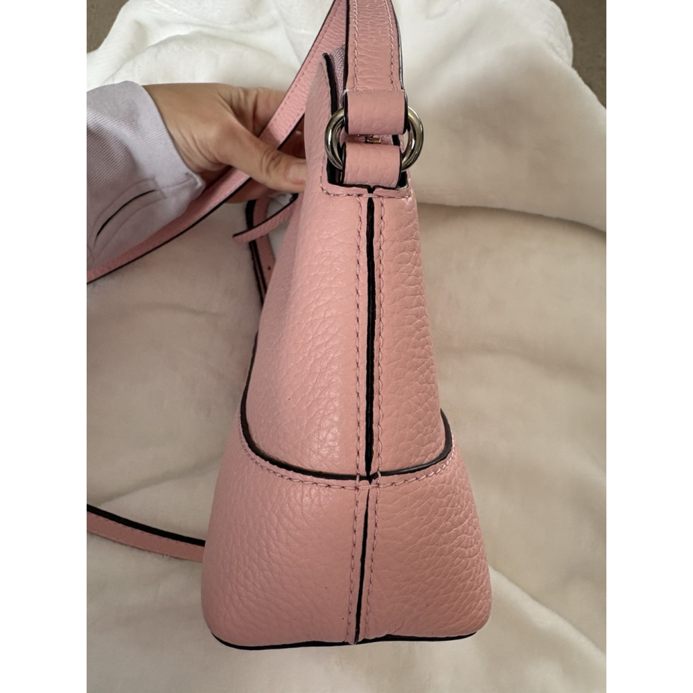 Kate Spade Hanna Tea Rose Pink Pebbled Leather Crossbody Bag New with Tags - Picture 5 of 10